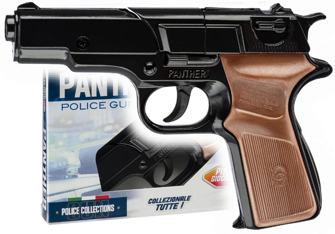 villa giocattoli pistola panther nero 8 colpi 125db