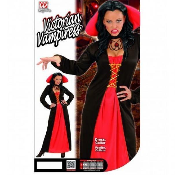 widmann costume halloween donna, vestito vampira adulti m