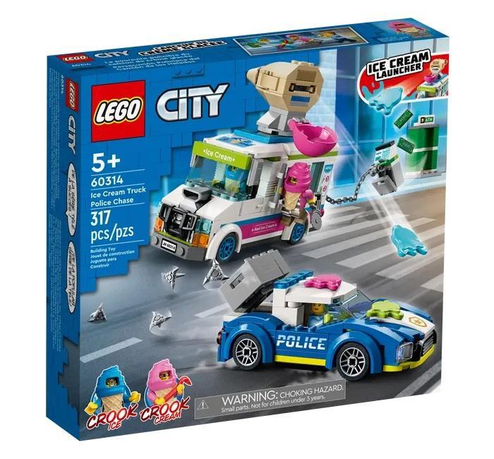 lego lego city 60314 furgone dei gelati e polizia