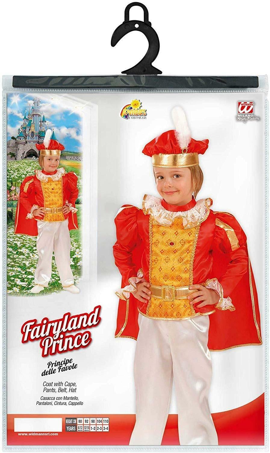 widmann costume principe delle favole taglia 1/2 anni