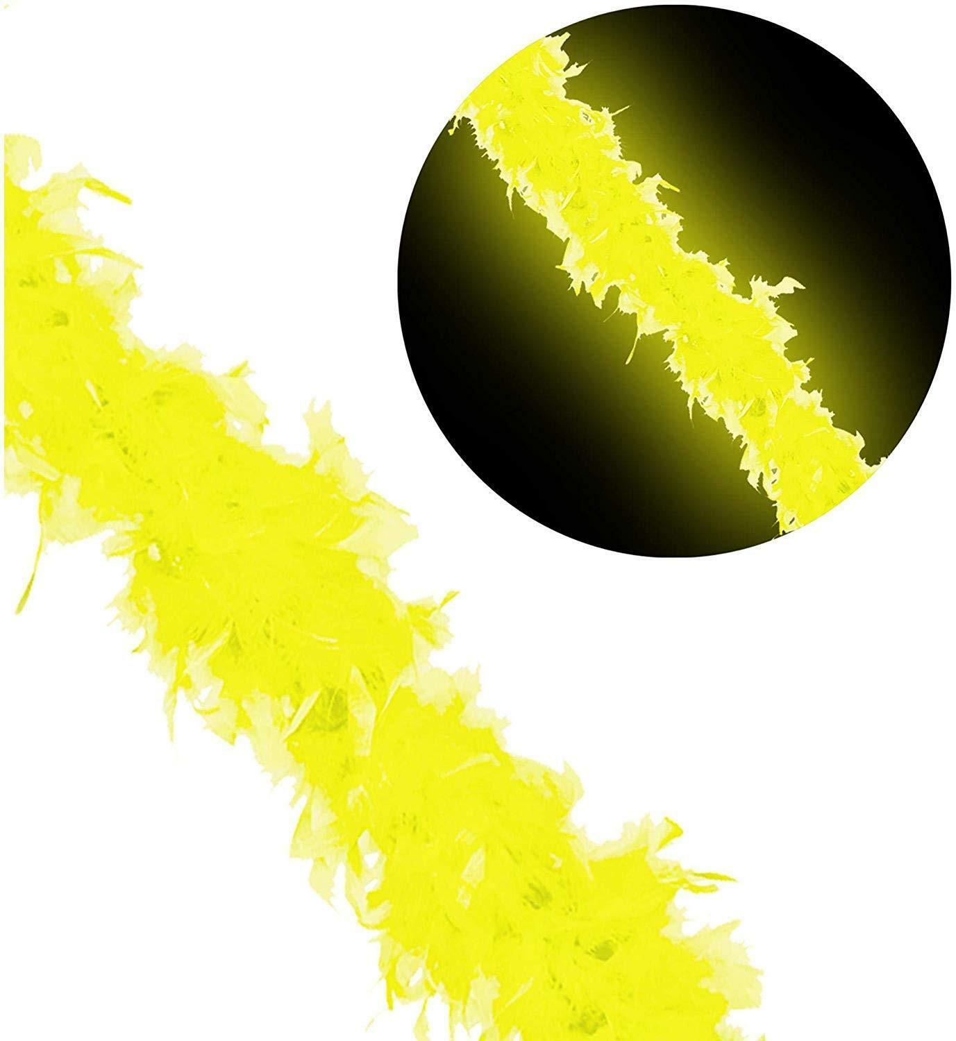 widmann boa piume giallo fluorescente cm 180