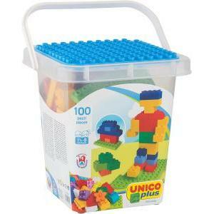 Unico plus secchiello mattoncini colorati 100 pz