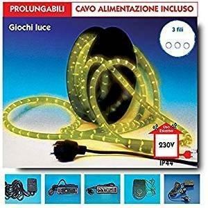 Tubo luminoso bianco chiaro 3 fili per uso esterno 10 mt