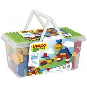 Unico plus cesto mattoncini colorati 120 pz