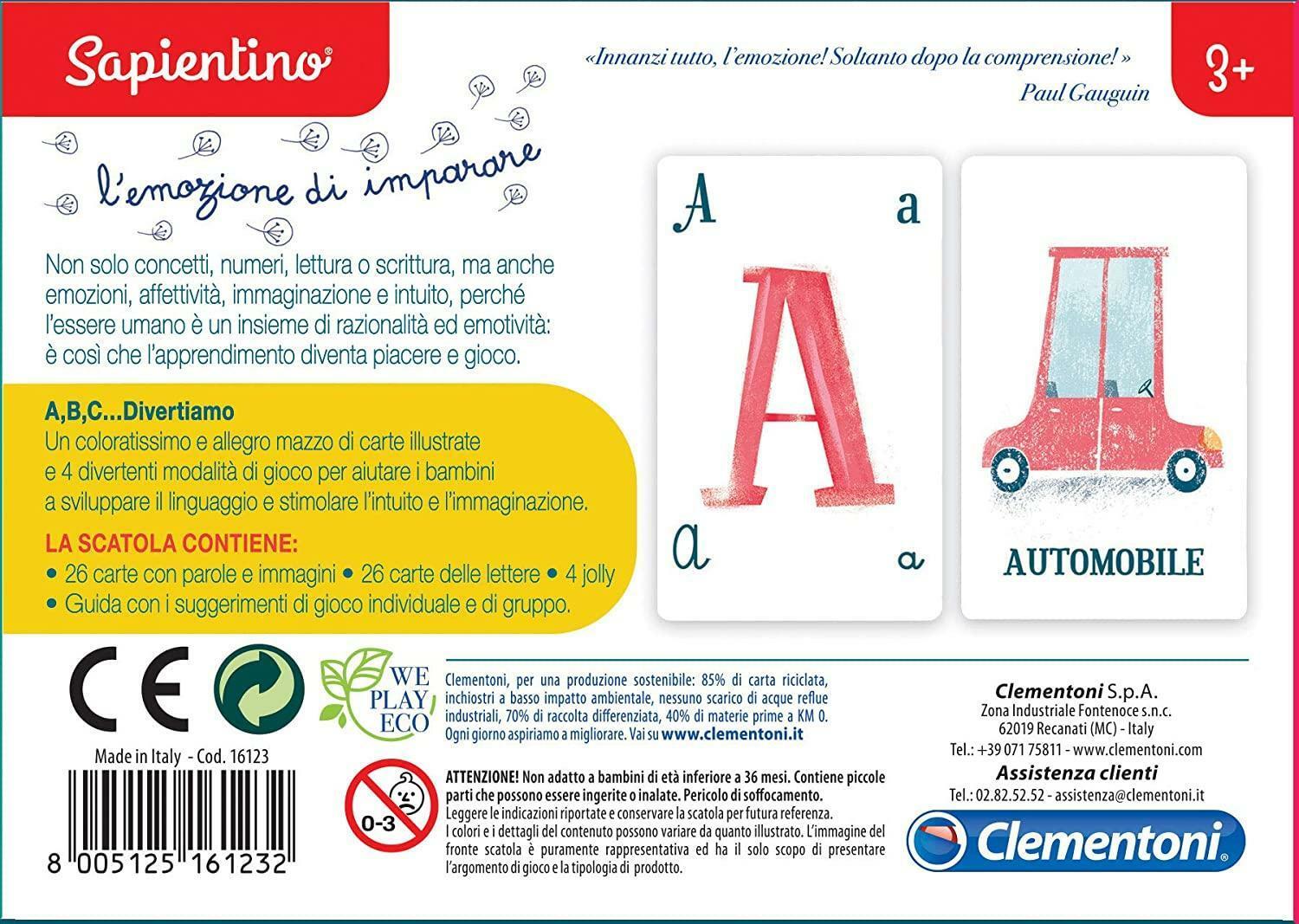 clementoni sapientino a b c divertiamo!