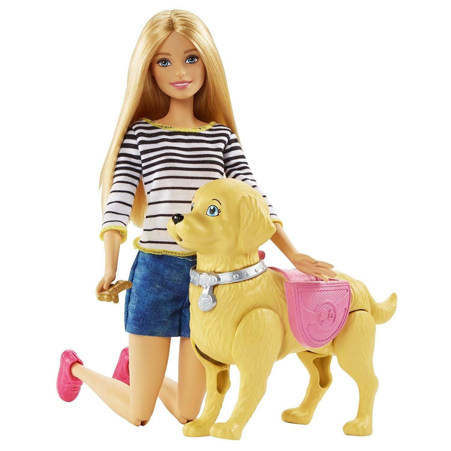 mattel barbie passeggiata con cane