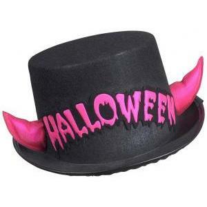 Cilindro halloween con corna unisex-adult