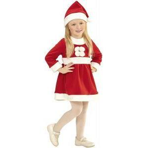 Costume santa claus girl taglia 6/12 mesi