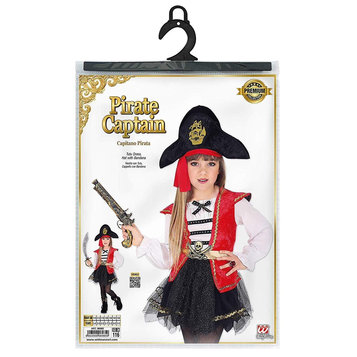 widmann costume capitano pirata taglia 4/5 anni