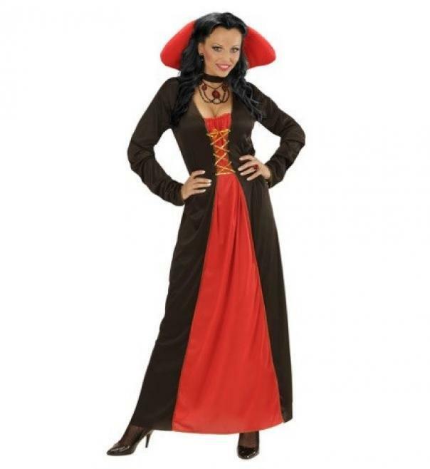 widmann costume halloween donna, vestito vampira adulti m