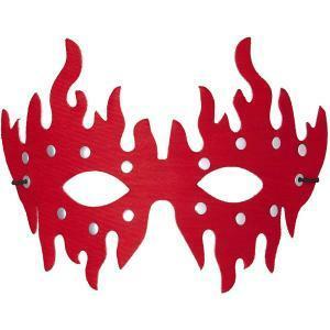 Maschera rossa con borchie