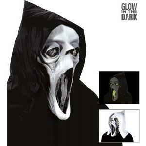 Maschera fantasma con cappuccio - glow in the dark