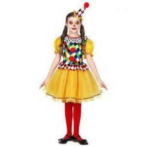 Costume bambina clown - anni 5/7 - 128 cm