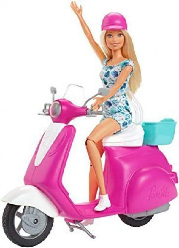 mattel barbie con scooter - foto 1