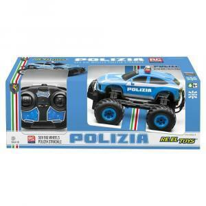 Suv big wheels polizia r/c - scala 1/20