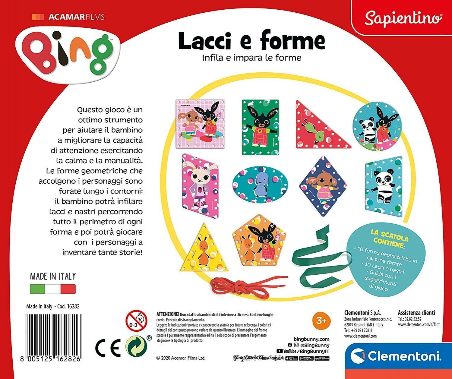 clementoni bing lacci e forme