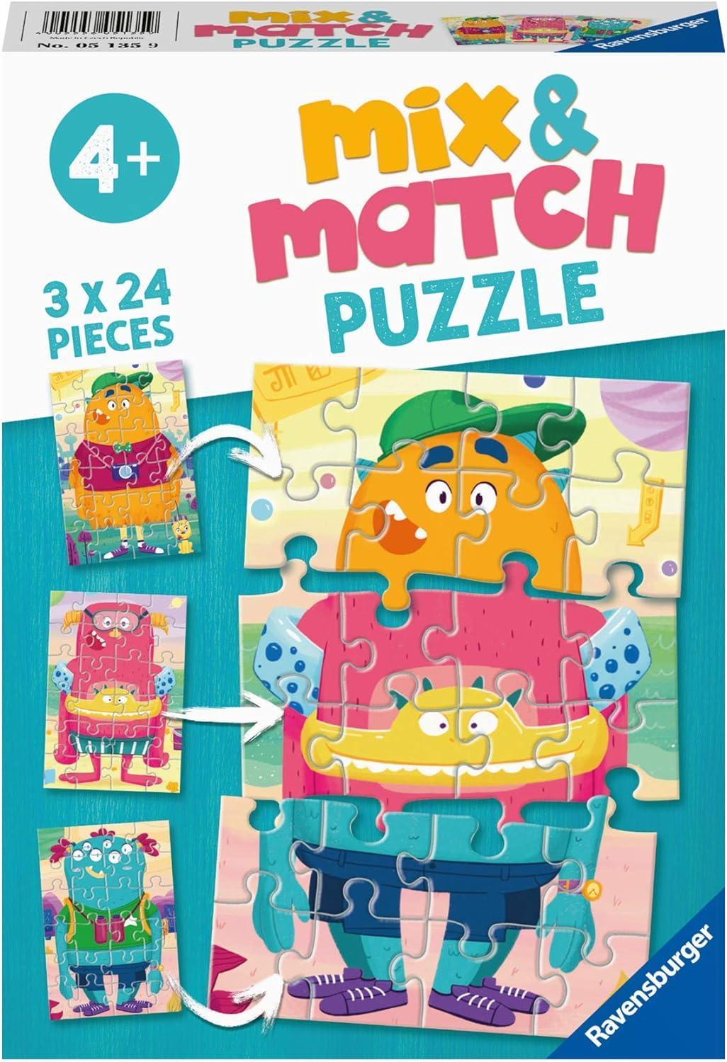 ravensburger puzzle mix e match 3x24