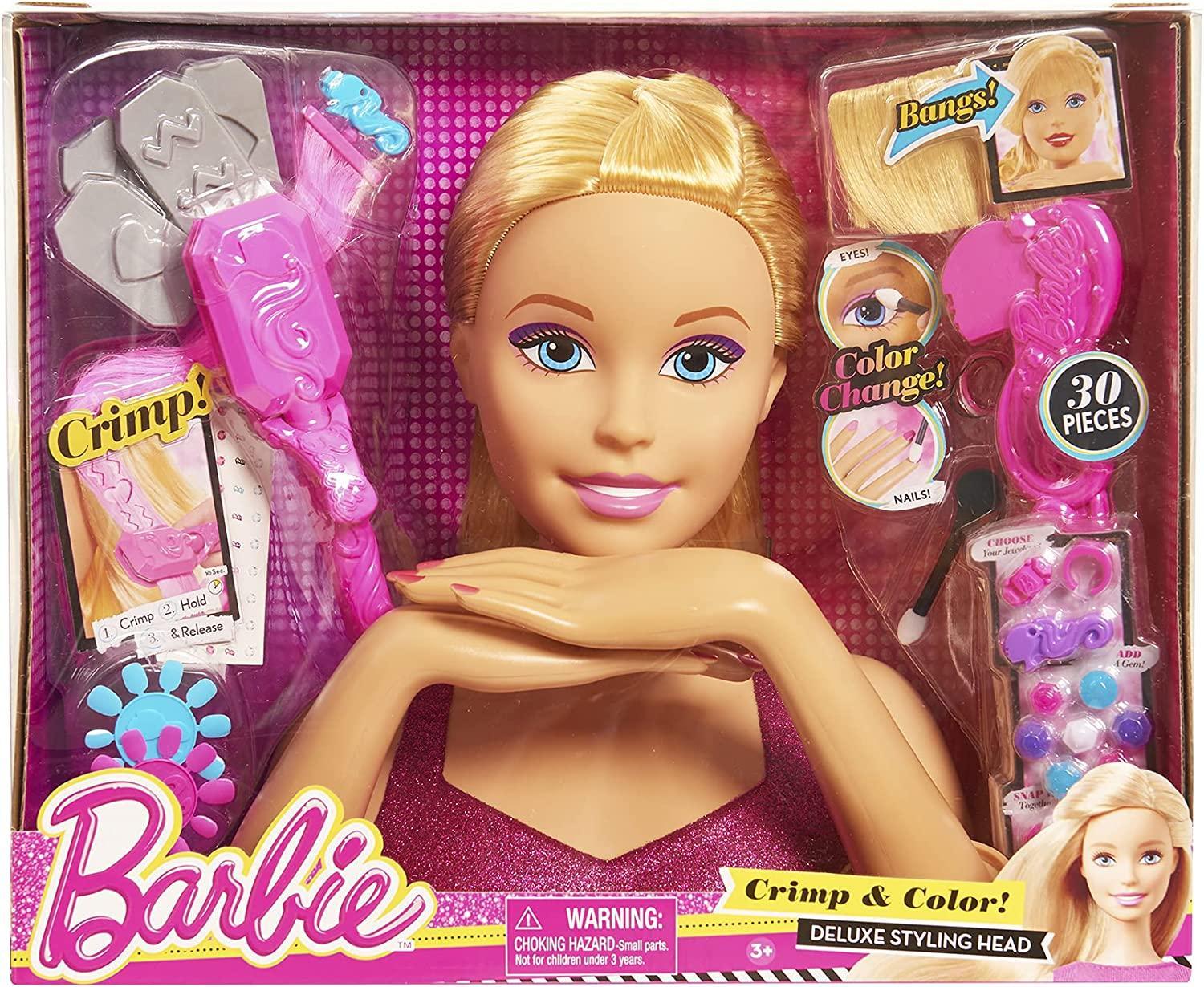 grandi giochi barbie styling head crymp & color