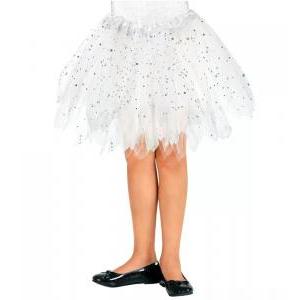 Tutu bianco glitterato cm 30