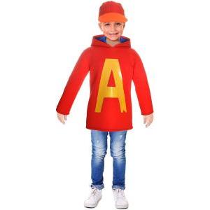 Costume alvin taglia 3/4 anni