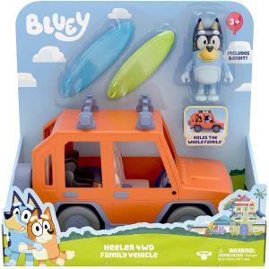 Bluey veicolo jeep con personaggio