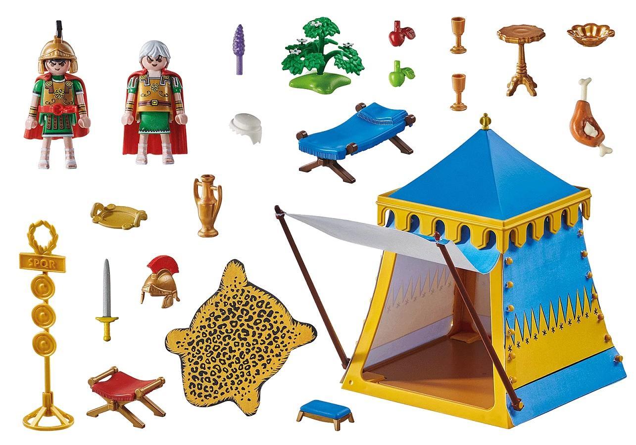 playmobil playmobil asterix 71015 tenda del campo con generali