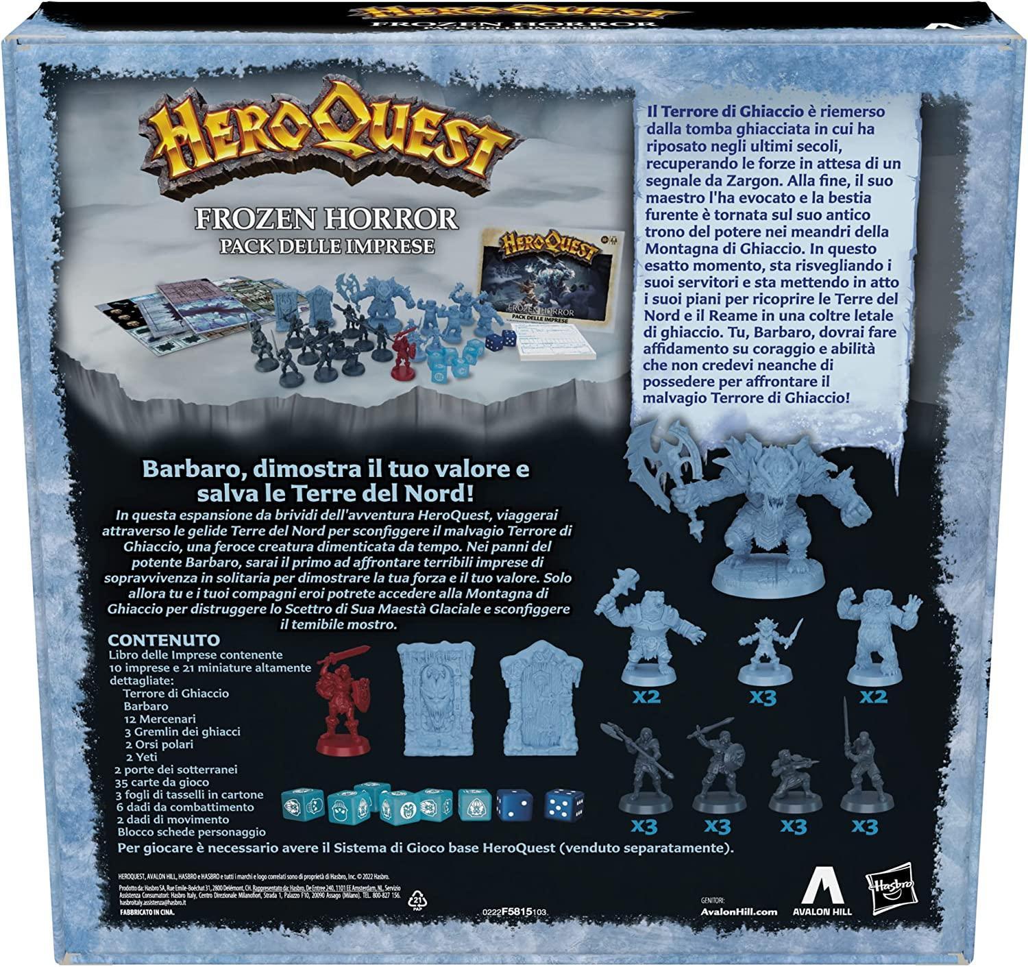 hasbro gioco heroquest frozen horror