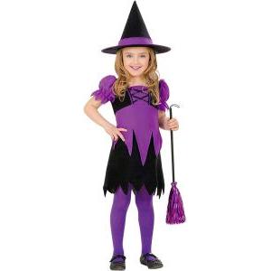 Costume streghetta viola taglia 2/3 anni