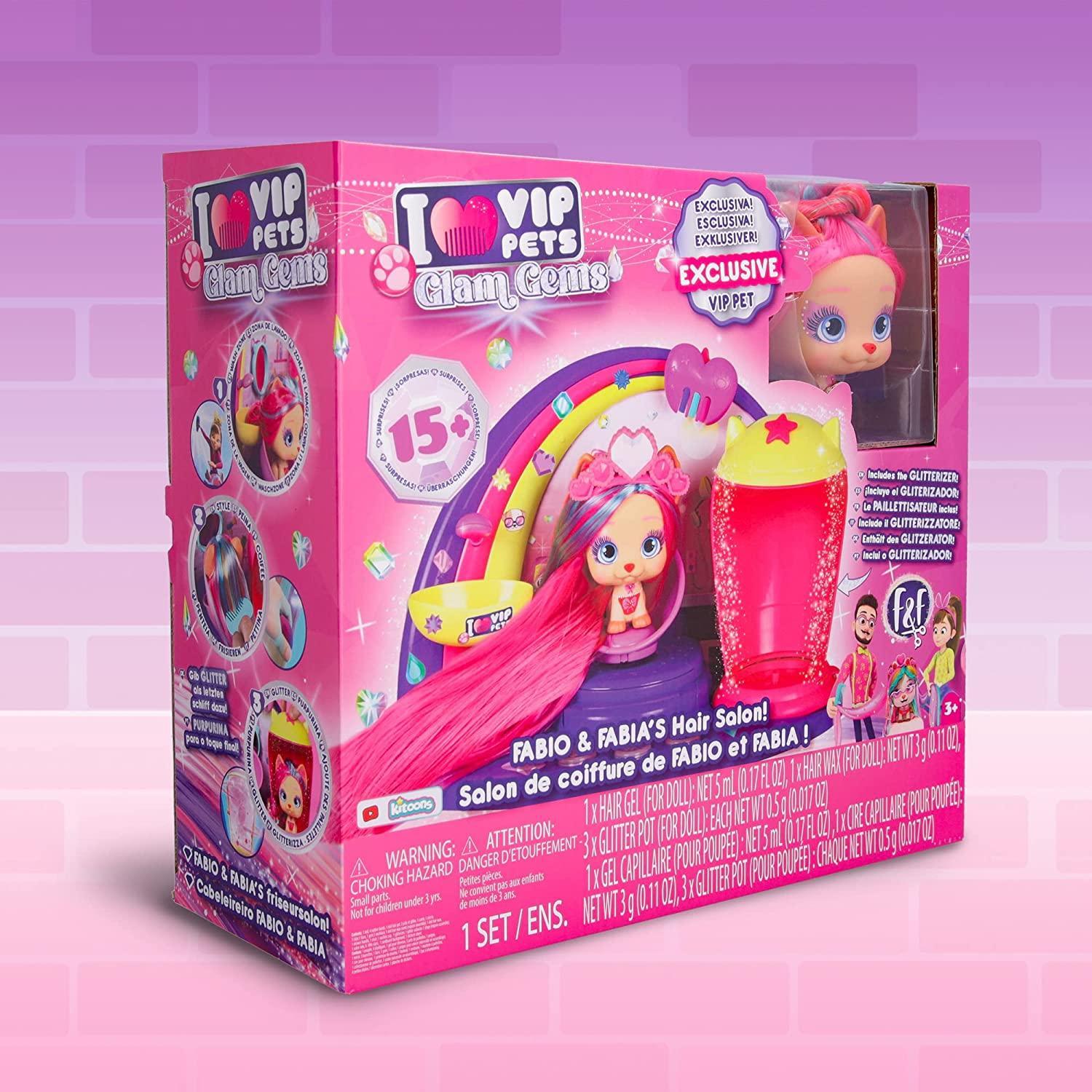 imc toys vip pets f&f hair salon glam gems