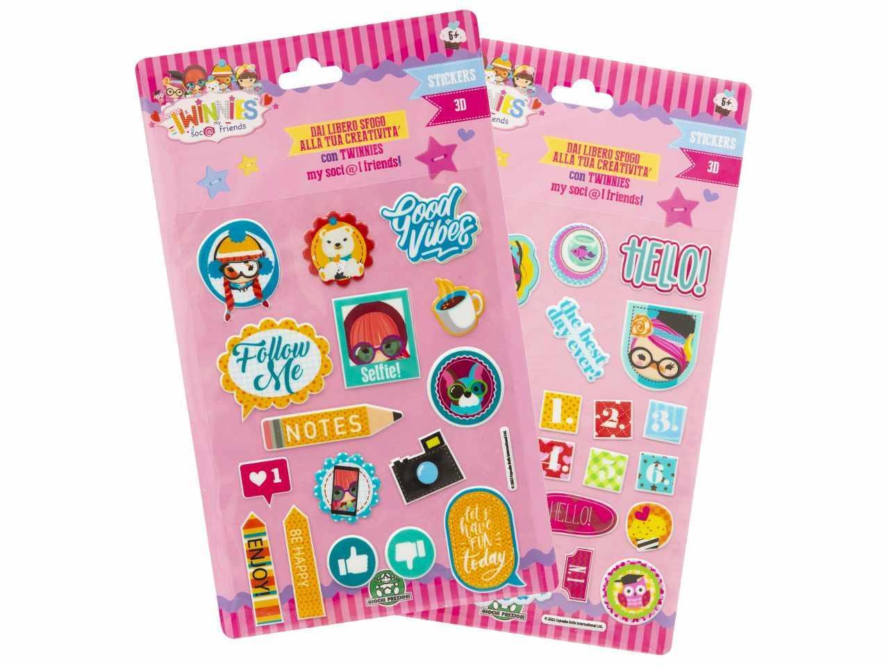 giochi preziosi twinnies stickers 3d