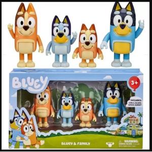 Bluey set 4 personaggi