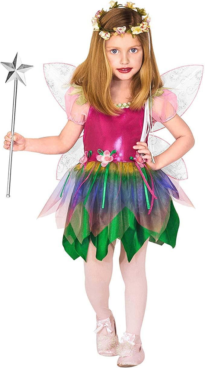 widmann costume fatina arcobaleno taglia 4/5 anni