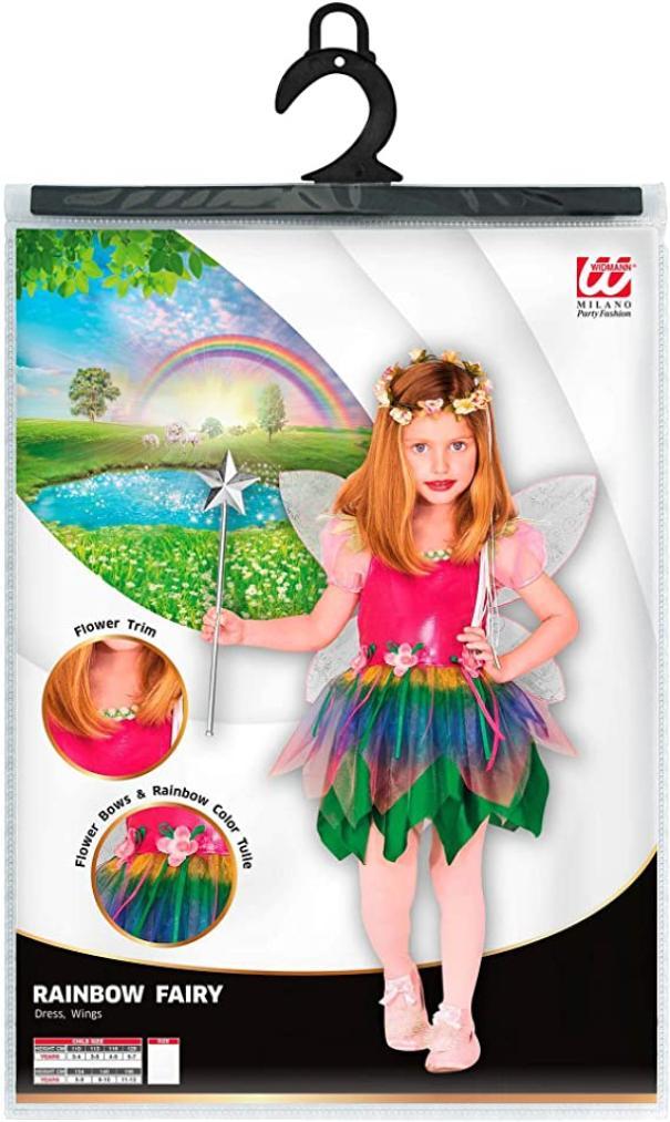 widmann costume fatina arcobaleno taglia 4/5 anni