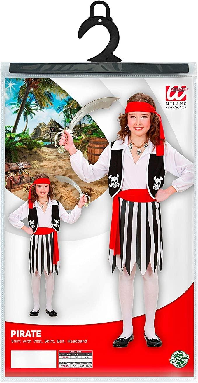 widmann costume piratessa taglia 5/7 anni