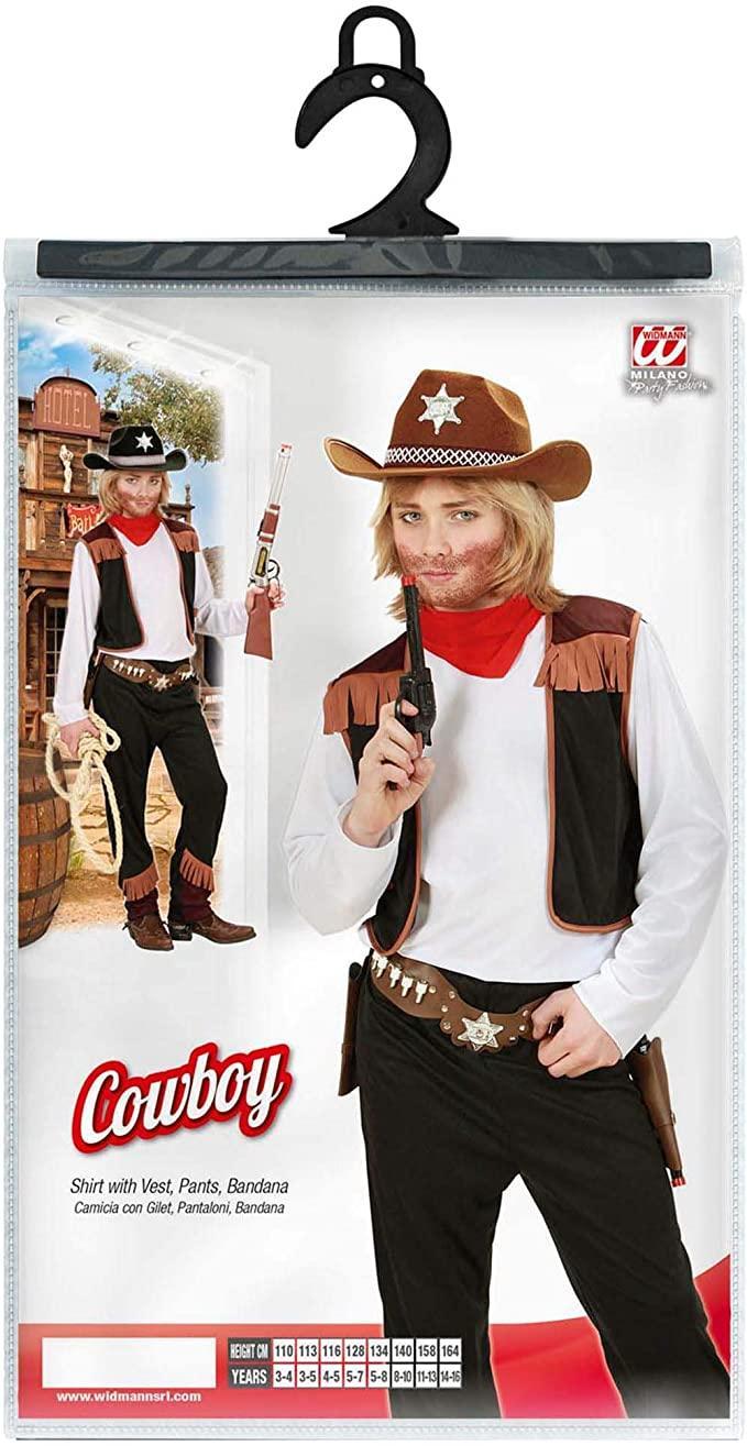 widmann costume cowboy taglia 2/3 anni