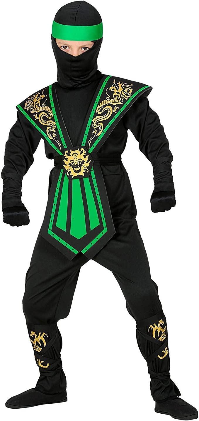 widmann costume ninja green kombat taglia 4/5 anni