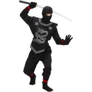 Costume ninja nero taglia 4/5 anni