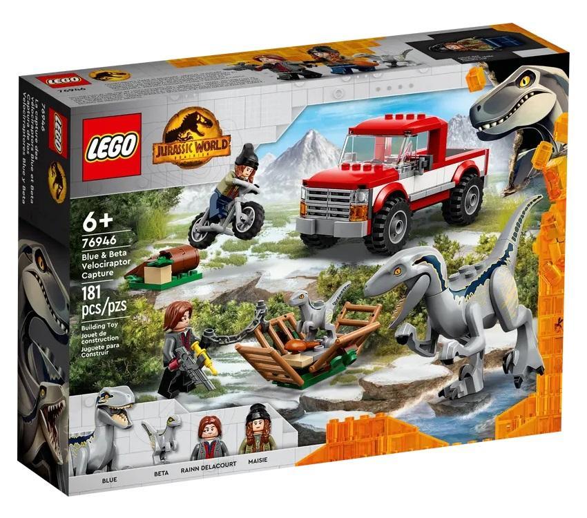 lego lego jurassic world 76946 la cattura dei velociraptor blue e beta