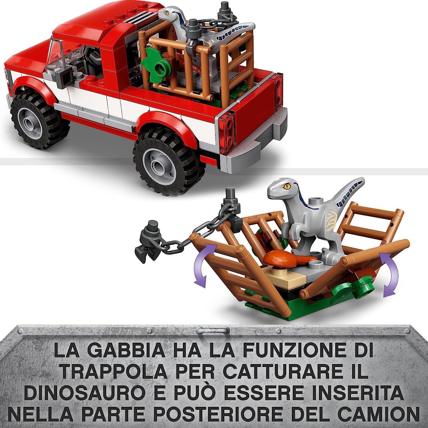 lego lego jurassic world 76946 la cattura dei velociraptor blue e beta