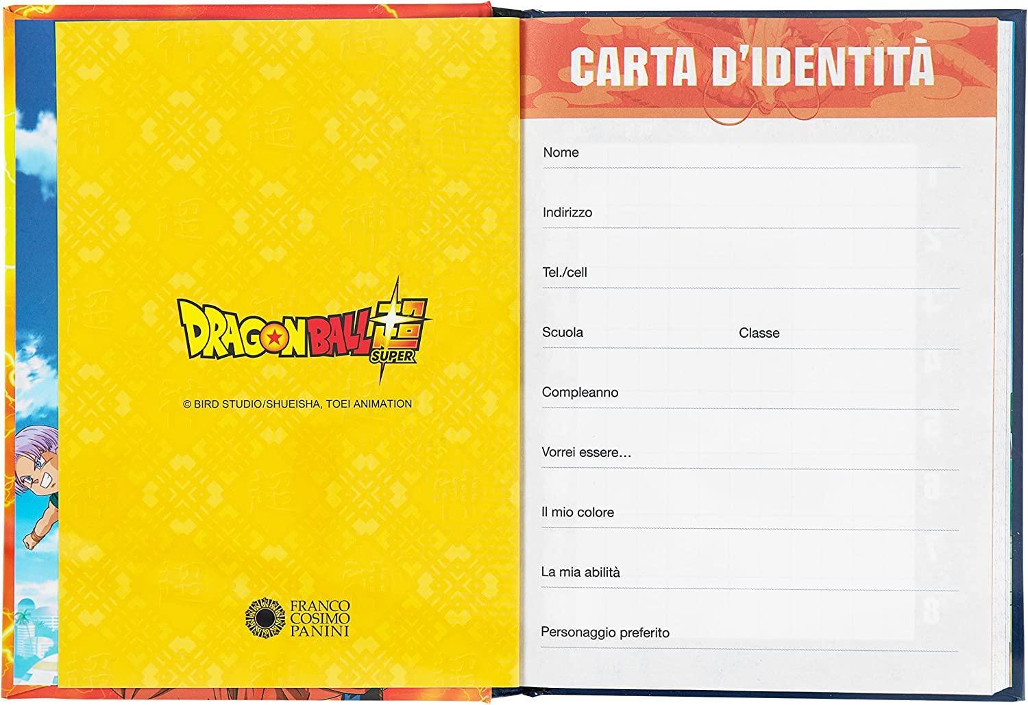 franco panini diario std dragon ball super 12 mesi non datato