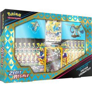 Pokemon collezione premium zenit regale con statuina zacian cromatico