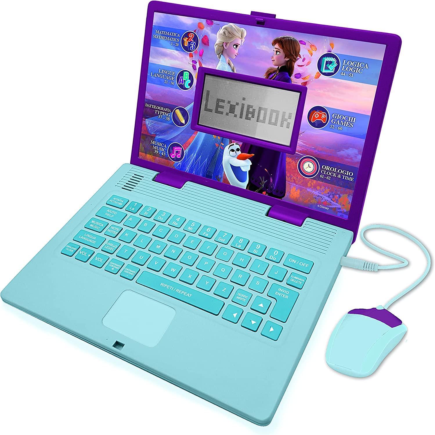 giocheria lexibook frozen computer portatile educativo bilingue