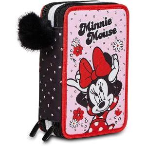 Astuccio 3 zip minnie mouse