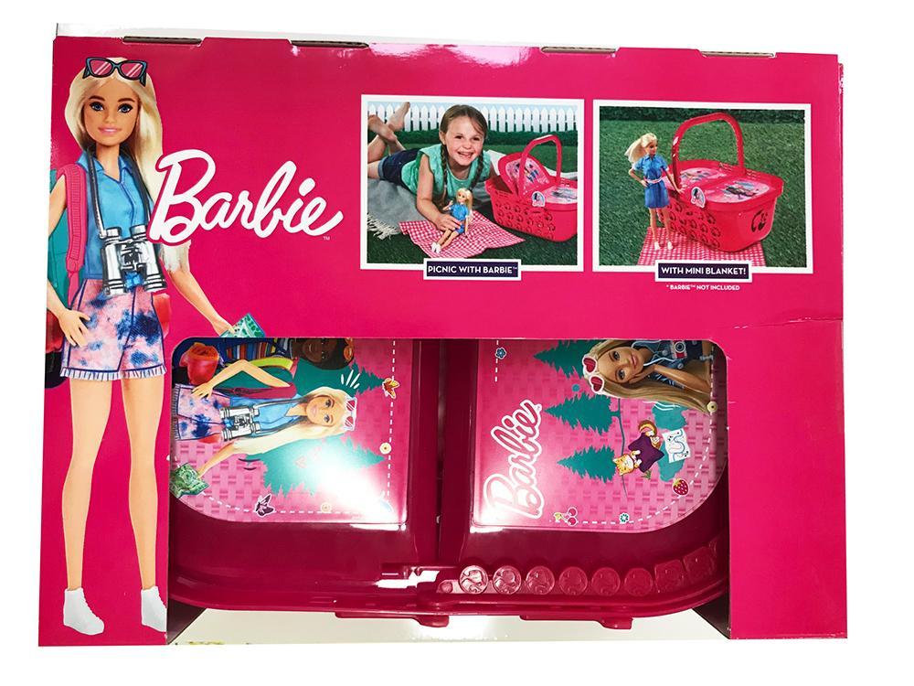 grandi giochi barbie cestino pic nic bambola non inclusa