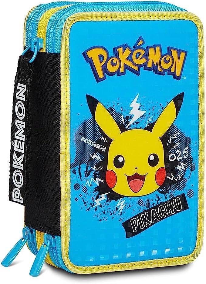 seven astuccio 3 zip pokemon