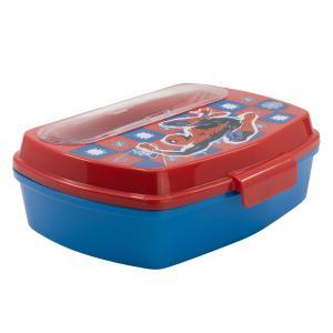 Spiderman porta merenda con posate