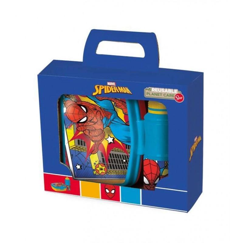 real trade italia s spiderman gift box borraccia+p/merenda