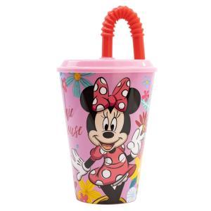 Minnie bicchiere con cannuccia