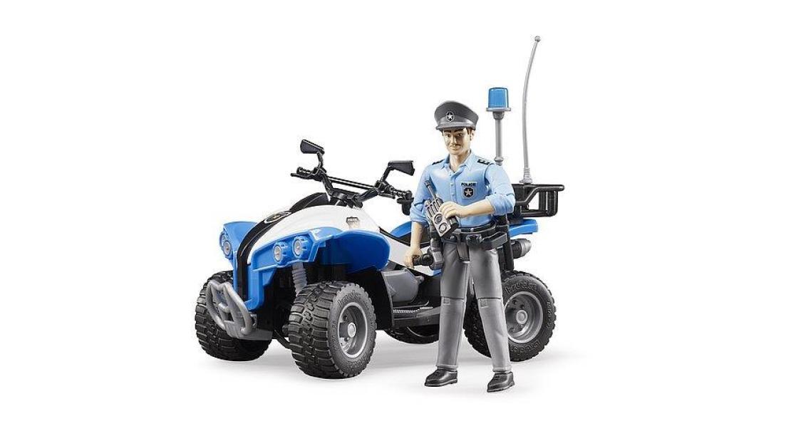 bruder spielwaren gmbh quad polizia con agente