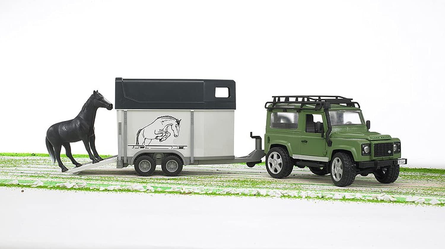 bruder spielwaren gmbh land rover defender con rimorchio 02592